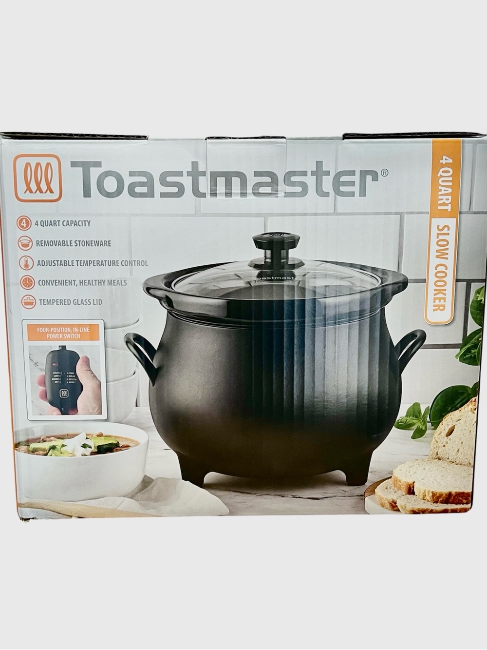 Viral Toastmaster 4-Quart Black Slow Cooker with Glass Lid